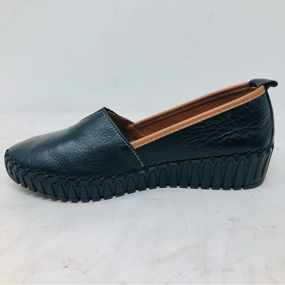 New Spring Step Tispea Leather Wedge Loafers - Picture 3 of 7